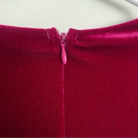 Aqua Velvet Rosette Bodycon Dress - Picture 11 of 13